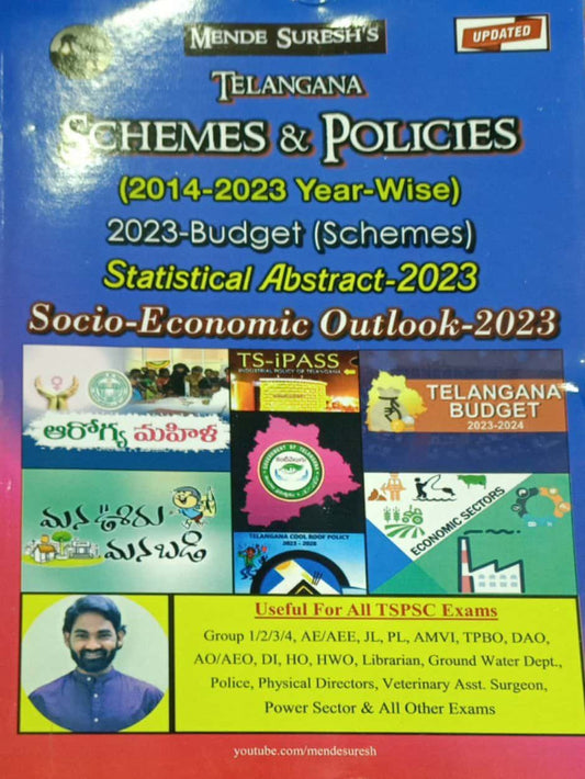 Mende Suresh Telangana Schemes and Policies, Budget Socio-Economic Outlook-2023[English Medium]June 2023Ed