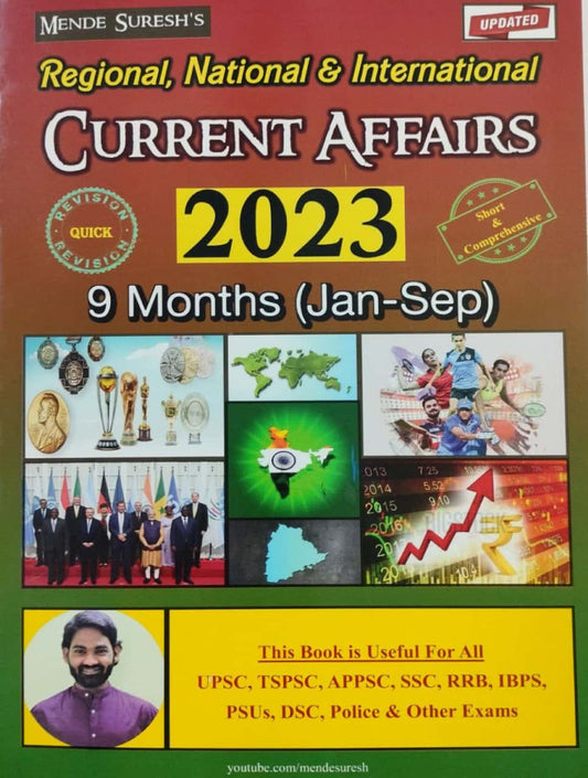 Mende Suresh Current Affairs 9 Months January 2023 to September 2023(Regional, National and International)[English Medium]Oct 2023Ed