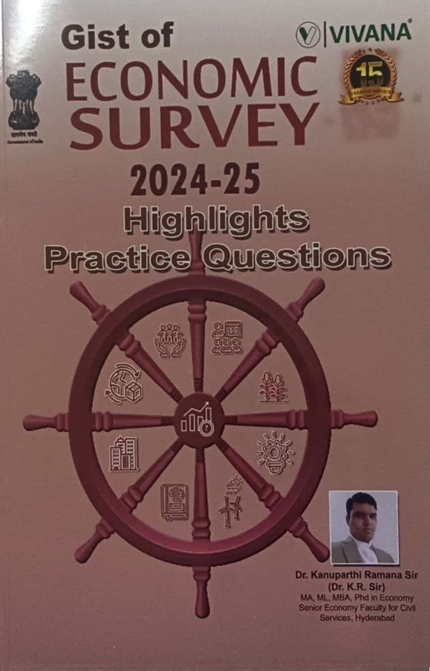 Vivana Gist of India Economic Survey 2024-2025,Highlights, Practice Questions[English Medium]Feb 2025Ed