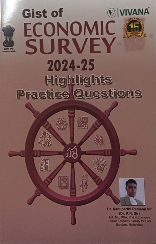 Vivana Gist of India Economic Survey 2024-2025,Highlights, Practice Questions[English Medium]Feb 2025Ed