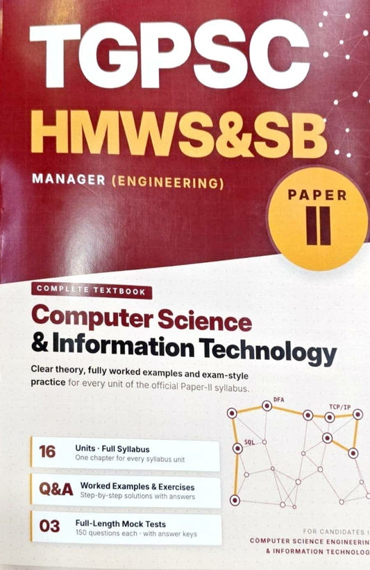 TGPSC HMWS&SB Manager Engineering Paper-II Computer Science & Information Technology[English Medium]