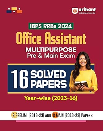 Arihant IBPS RRBs 2024 Office Assistant (Multipurpose) 16 Solved Papers from 2016-2023[English Medium]2024Ed