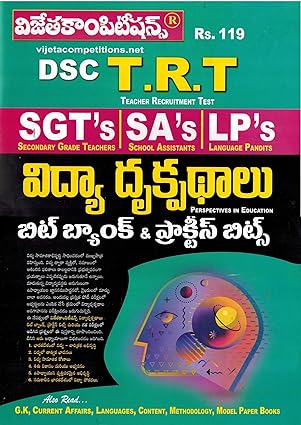 DSCTRT Perspectives In Education (For SGT's, SA's and LP's) Bit Bank Practice Bits Chart Format[Telugu Medium]Nov 2023Ed Vijetha
