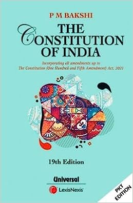 Constitution of India By P M Bakshi Latest 19th EDITION (POCKET SIZE)