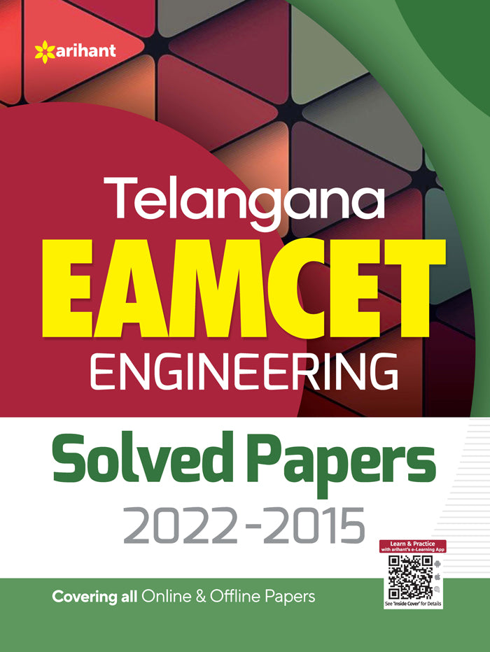 Telangana EAMCET ENGINEERING Solved Paper 2022 - 2015 [ENGLISH MEDIUM] NOV 2022 EDITION ARIHANT