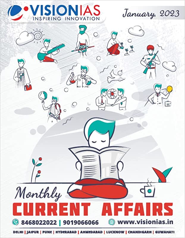 Vision IAS Current Affairs January 2023 PHOTCOPY[English Medium] Xerox Photcopy Printed Material